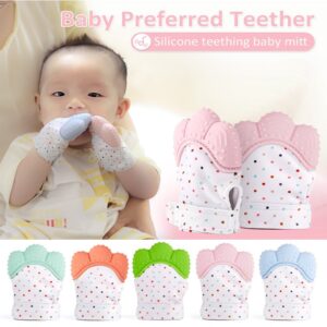 Baby Teething Gloves Silicone Molar Mitten Chewable Nursing Infant Pacifier Chain Nipples Anti-bite Stop Sucking Thumb Toy