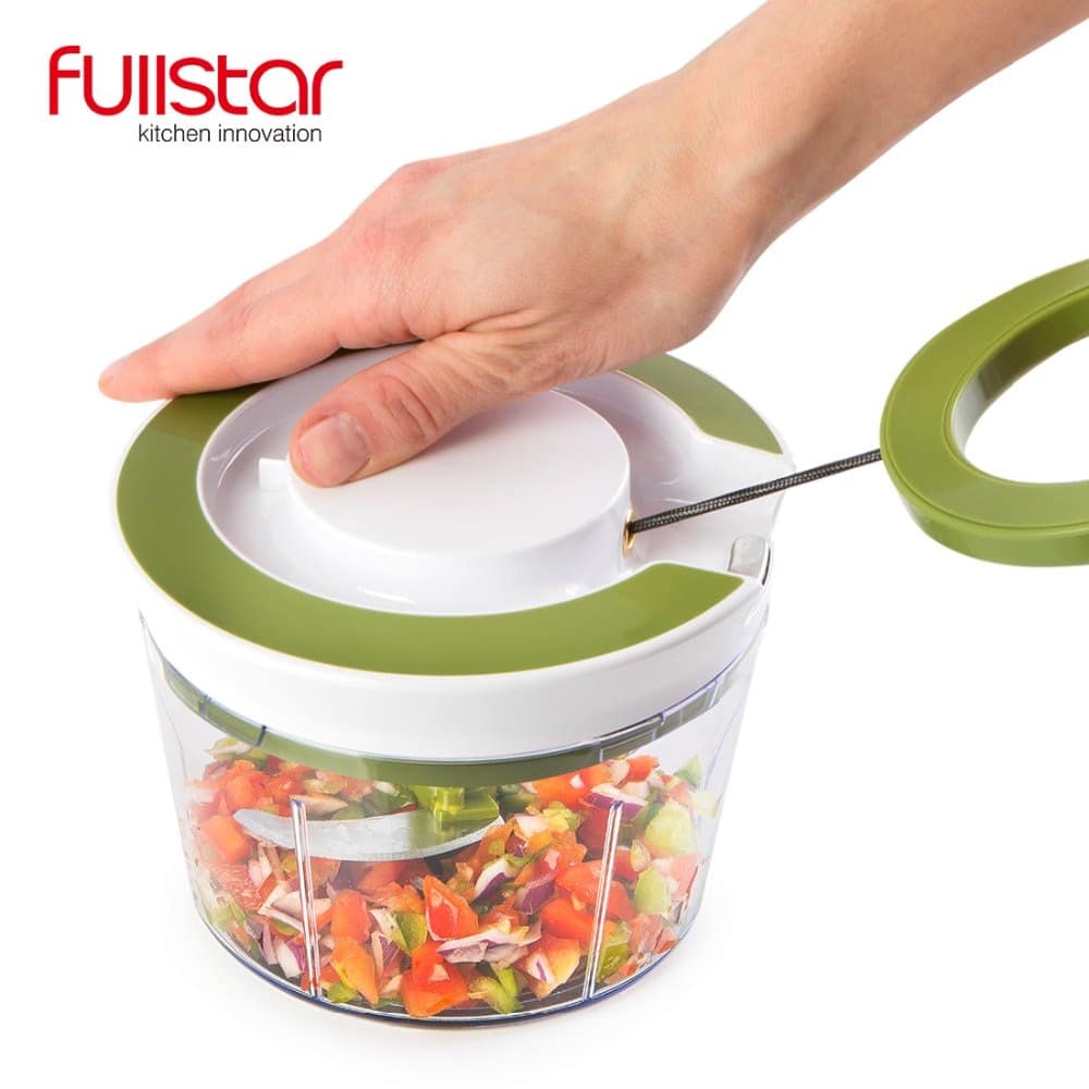 Quick Pull String Food Chopper Spiral Slicer Powerful Manual Hand Held Chooper/Mixer/Blender - Image 2