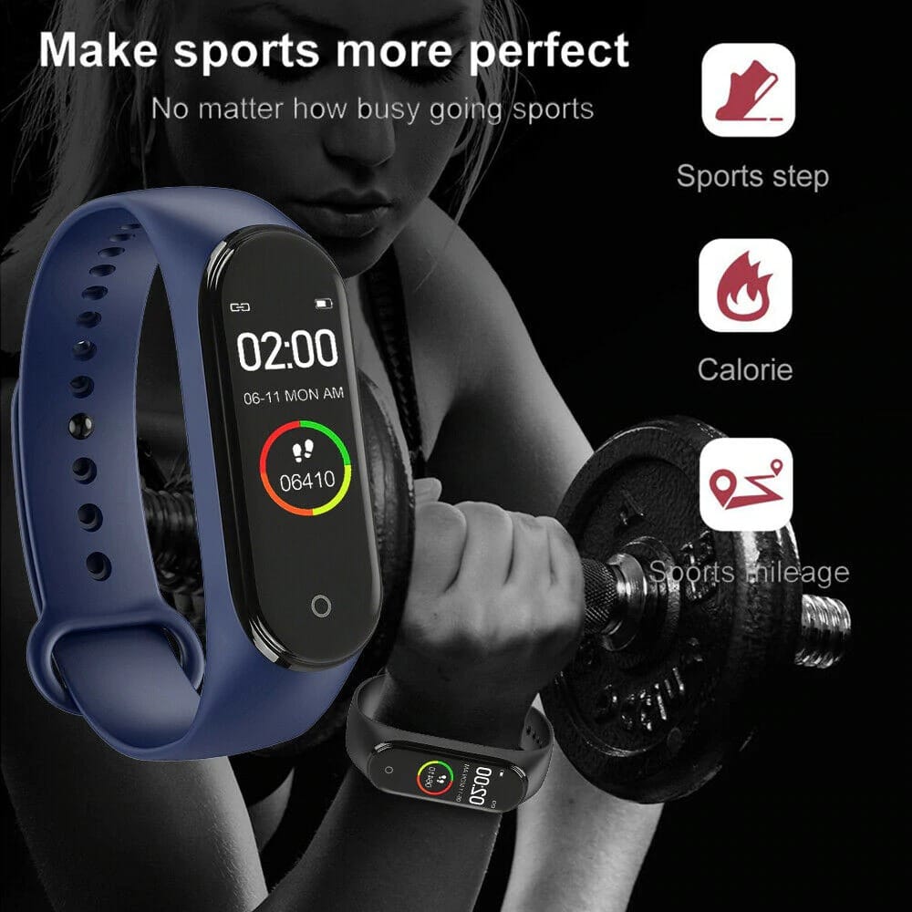 Smart M4 Wristbands Heart Rate Monitor Fitness for Android IOS - Image 2