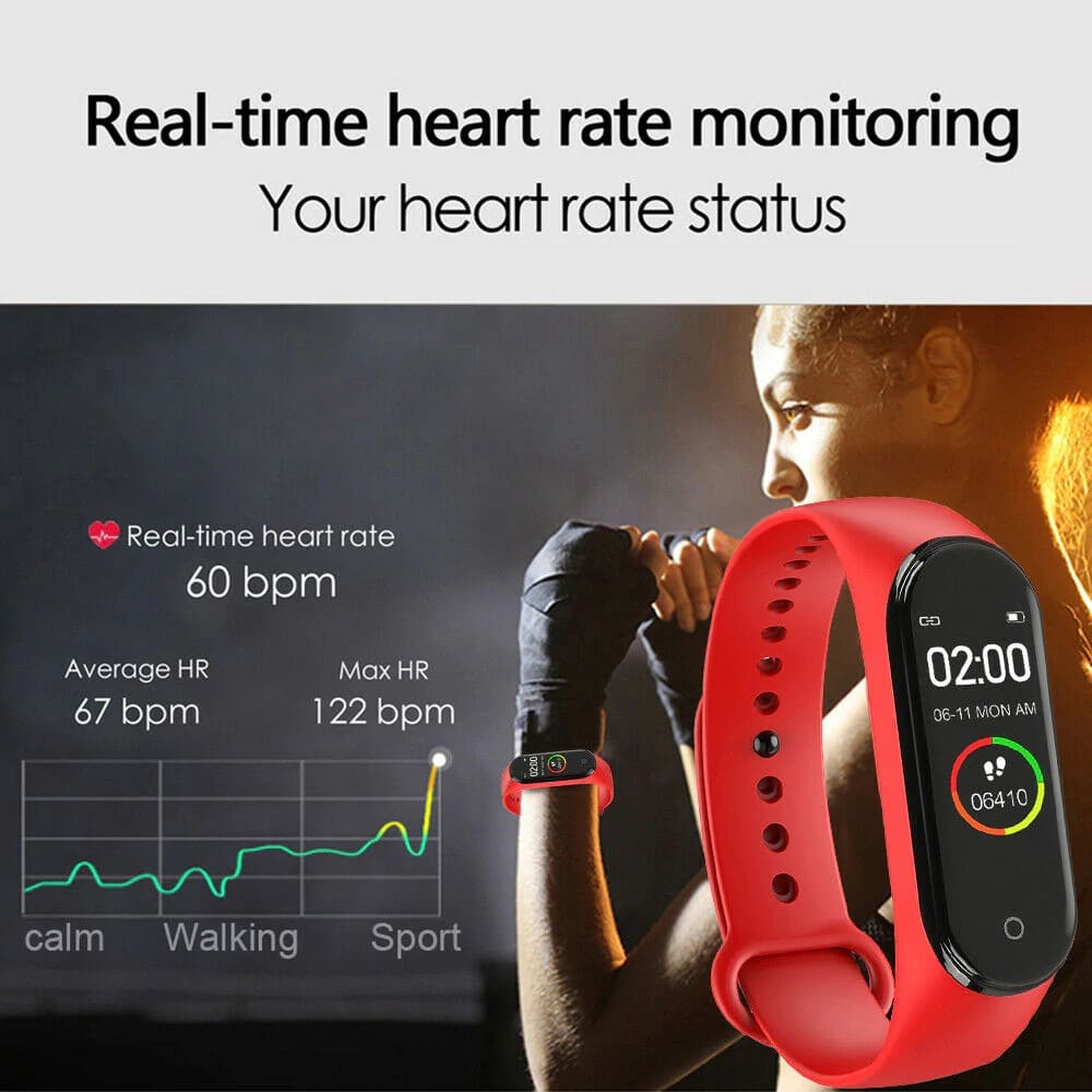 Smart M4 Wristbands Heart Rate Monitor Fitness for Android IOS - Image 3
