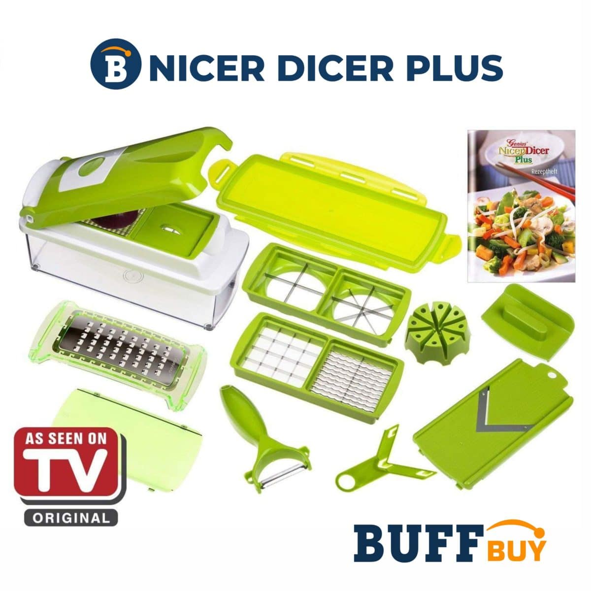Nicer Dicer Plus | Fruit vegetable slicer | Food-Chopper PRO | Kitchen-Cutter Dicer - Image 2