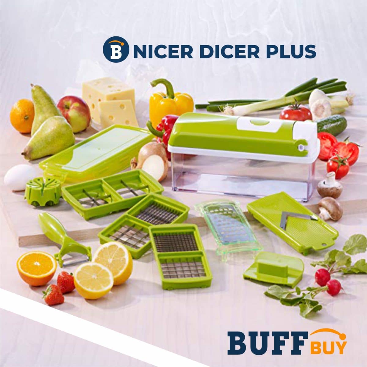 Nicer Dicer Plus | Fruit vegetable slicer | Food-Chopper PRO | Kitchen-Cutter Dicer - Image 3