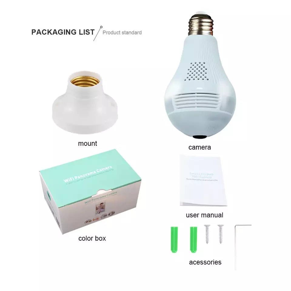 2 in 1 Panoramic Smart WIFI Bulb Camera - Image 4